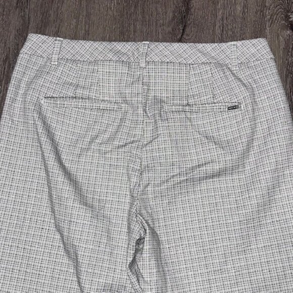 White House Black Market Pants Womens Size 8 Black Check Woven The Slim Crop - Picture 5 of 6